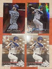 Cody Bellinger 4 Card Lot Topps Chrome Prism Refractor & 2017 Bowman Prospect
