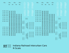 K4 N Scale Decals Indiana Railroad Interurban Trolley Car Black and Silver
