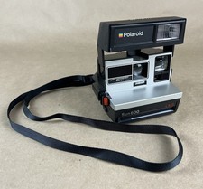 Polaroid Sun 600 LMS Instant Camera w/ Strap  Untested  600 Film