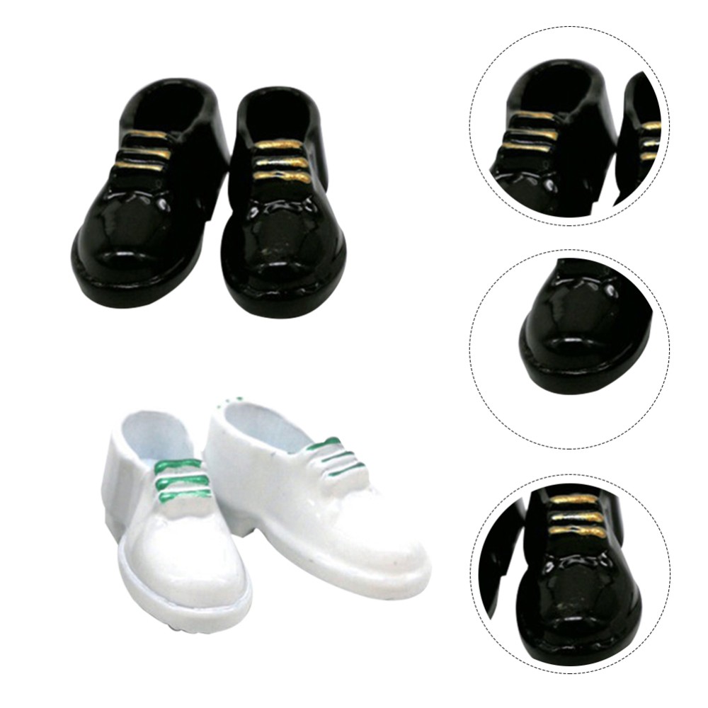 APL 2 Paia Mini Scarpe Modello Bambino Mini Pantofole Ornamenti Miniatura Scarpe