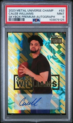 2023 Upper Deck Skybox Metal Champions Gold Caleb Williams Autograph RC