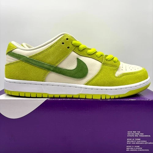 Nike SB Dunk Low Pro Green Apple White Athletic Skate Shoes 11.5 Mens DM0807-300