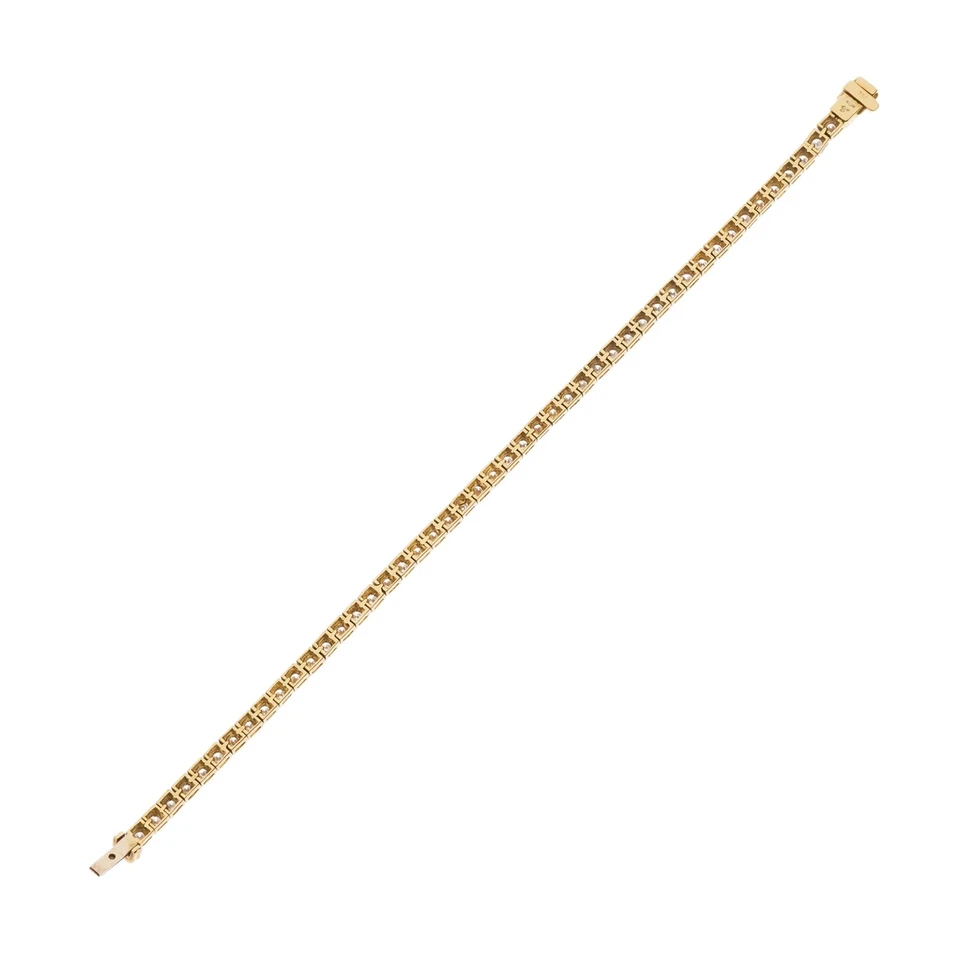 Chopard Ice Cube Diamond 18k Yellow Gold Tennis Bracelet - Image 2 of 2