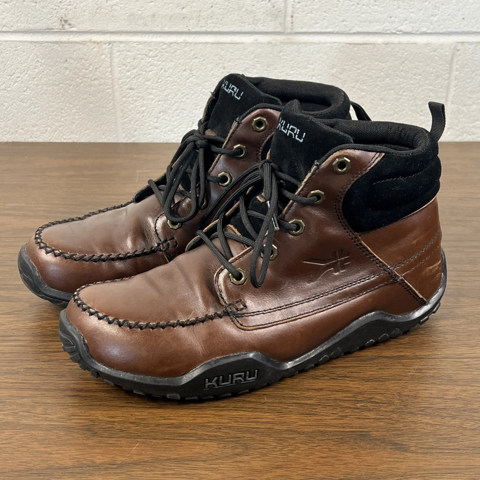 Kuru Quest Mens Size 10M Brown Black Outdoor Walking Camp Hiking Leather Boots