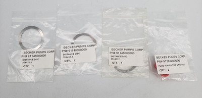 Becker 91148000000 Distance Disc 35X43X0.1 (3pc Pack) Plus 91283200000 Plugs NOS
