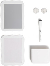 White Locker Accessory Kit, with Magnets, Mirror, Whiteboard, Marker, Cup, 6 Pie