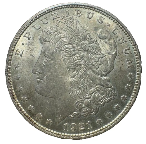 1921 Morgan Silver Dollar • Last Year Issue • 90% Silver VF