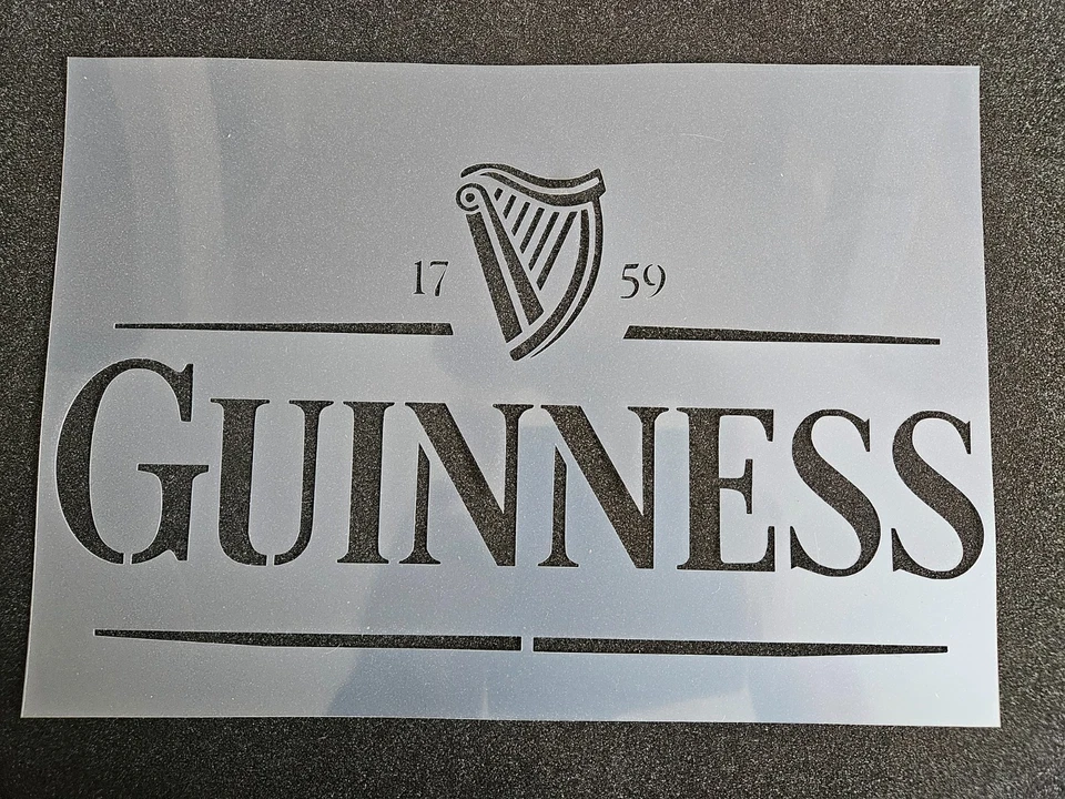 Guinness Schablone wiederverwendbar - Basteln - Airbrush - Tortendekoration