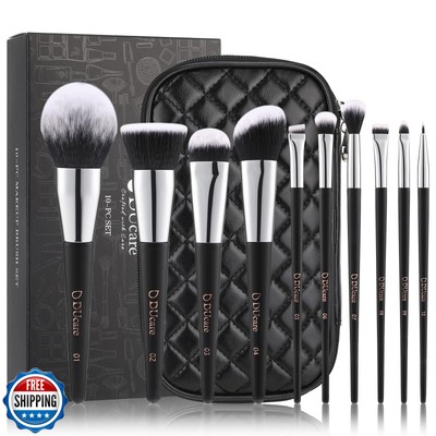DUcare Makeup Brushes with Case 10Pcs Travel Makeup Brushset Wome