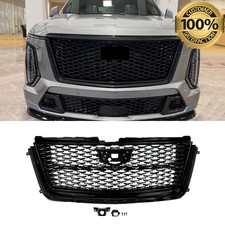 For 2025 2026 Cadillac Escalade V Style Gloss Black Front Bumper Grille Grill Us