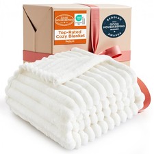 Bedsure GentleSoft White Throw Blanket for Couch - Soft Cozy Blankets for Women