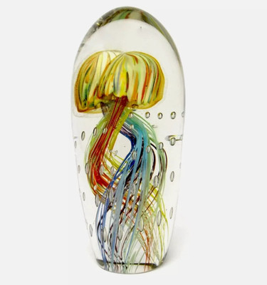 Riesiges 24 cm Murano Kunstglas Kunstglas Ozean Meeresbewohner Skulptur & Etikett 3,5 kg