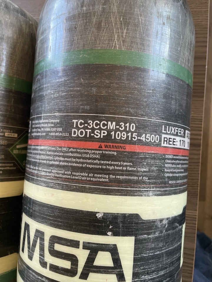 MSA Tank G1 SCBA Cylinder Carbon Fiber 4500PSI L87E-51 | eBay