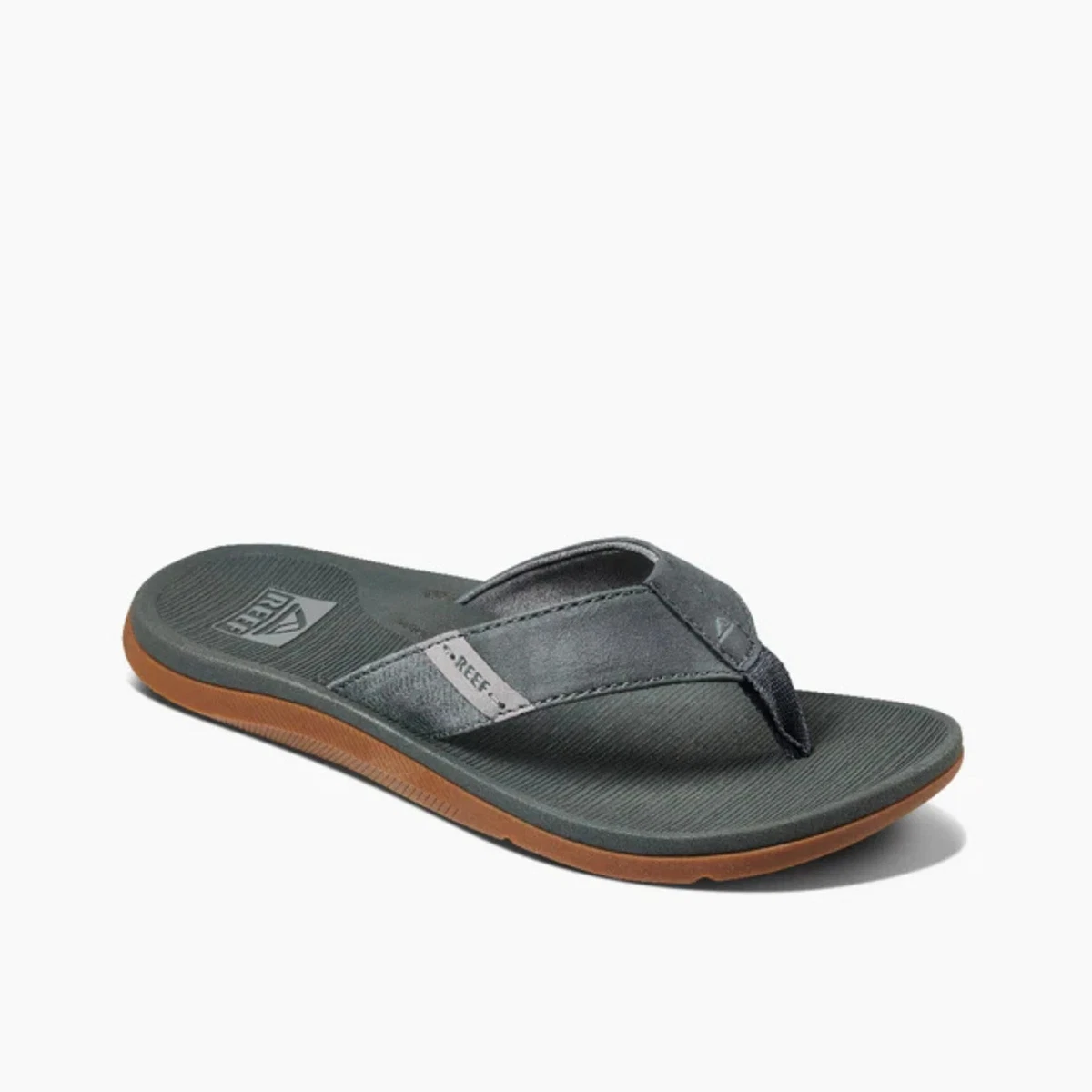 Flip Flop Gray Sandals for Men with Upper Leather for sale  display picture 1