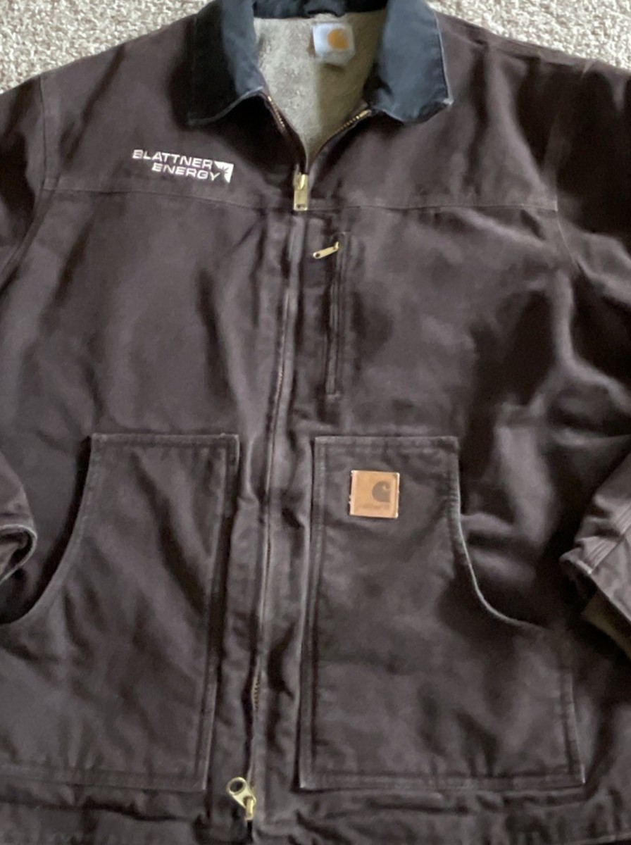 Carhartt C61 DKB Sherpa Lined Sandstone Dk Brown Ridge Work Coat