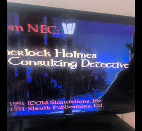 NEC Turbografx-16 CD SHERLOCK HOLMES CONSULTING DETECTIVE - Game DUO Authentic
