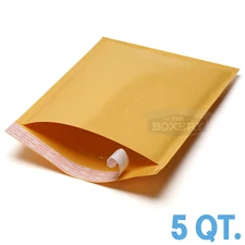 5 #2 8.5 x 12 Kraft Bubble Padded Envelopes Mailers from The Boxery