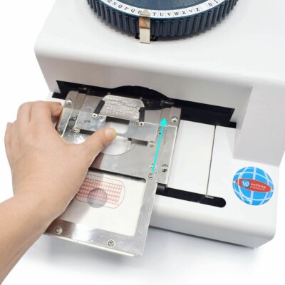 52-Character Manual Dog Tag Embossing Machine – Military ID Card Stamping – WT-52D