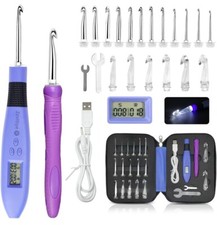 Counting Crochet Hook Set Digital, Light up Crochet Hooks for Stitch  Row Count