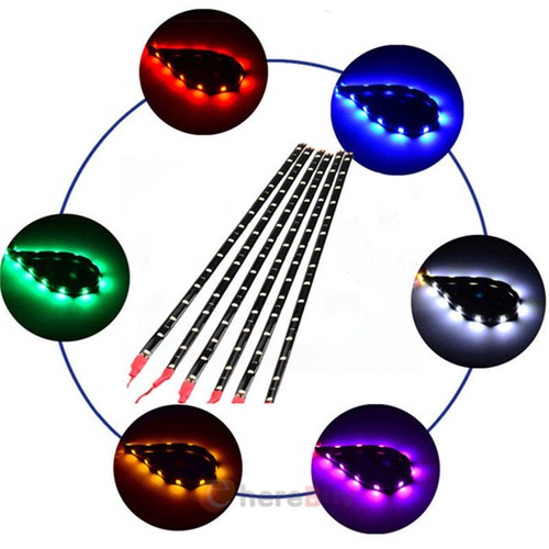 18x Waterproof 12''/15 DC 12V Motor LED Strip Underbody Light For Car Motorcycle - Picture 5 of 18