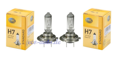 2 x HELLA H7 12V 55W Halogen für RENAULT LAGUNA I II III LATITUDE LOGAN II