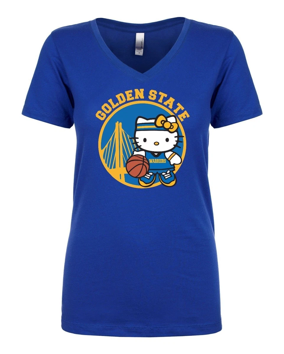 NEW HELLO KITTY T SHIRT Golden State Warriors champion V neck