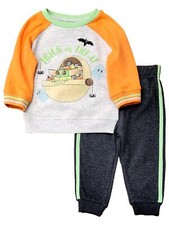 Infant  Toddler Boys 2pc Gray Star Wars Yoda Halloween Top  Pant Set