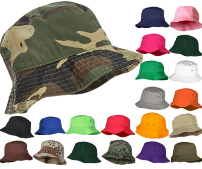 Cotton Blend Bucket Hat for Men, Women, Kids - Summer Cap Fishing Hat