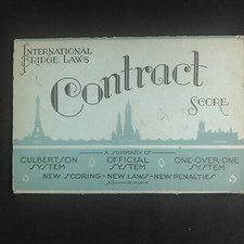 Vintage Contract Bridge Score Pad Bruelheide