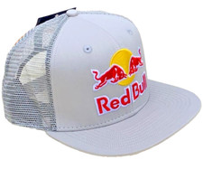 R - Cloud Gray Flat Brim Trucker Cap. F1 Racing. BMX. MotoGP. Supercross.