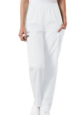 White Cherokee Scrubs Workwear Natural Rise Pull On Cargo Pant 4200 WHTW