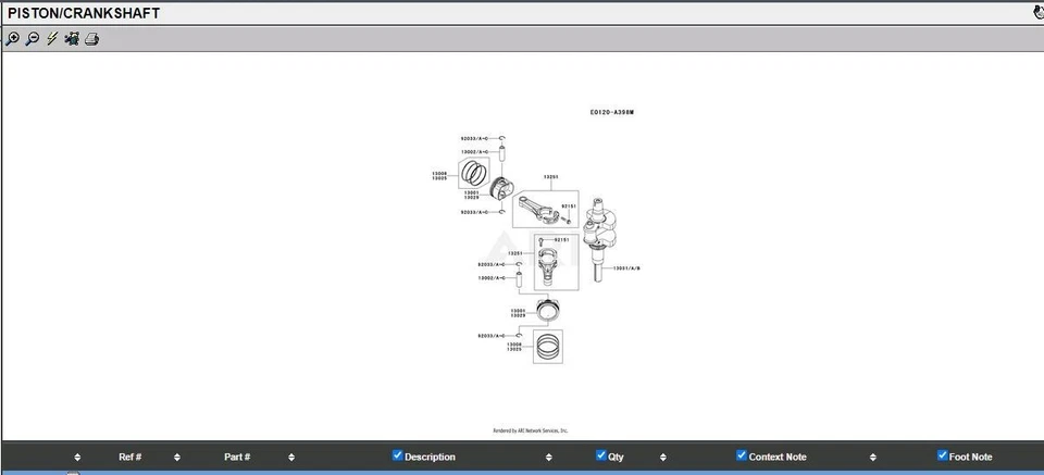 Genuine Kawasaki FR691V FS691V FX691V Engine Rebuild Kit STD Piston & Rings - Image 2 of 4