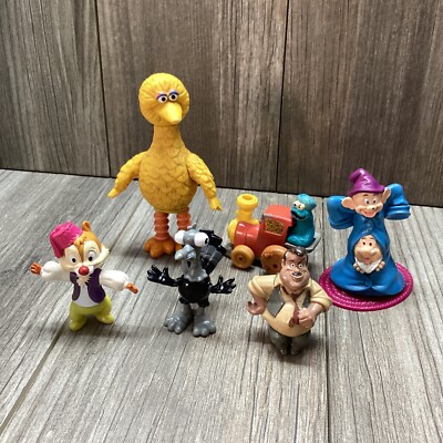 VTg Toy Lot Big Bird Cookie Monster Turkey Dale Dopey & Sneezy Bonkers Lot Of 6