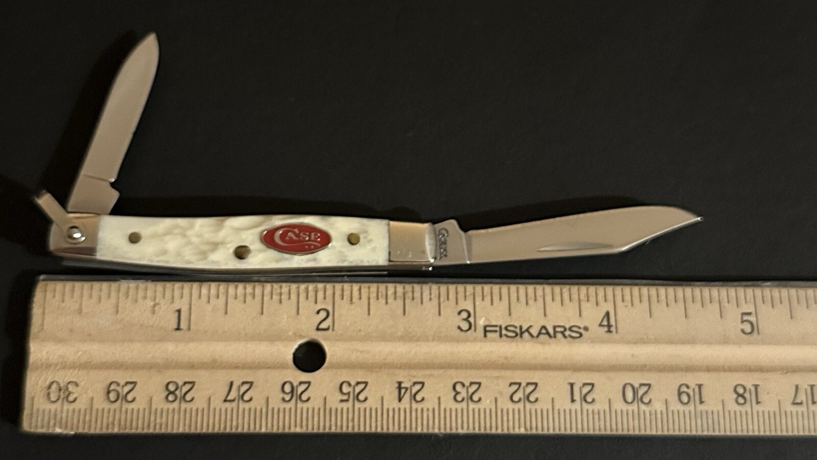 🔥200& Case XX Natural Bone Pen 6233R SS Pocket Knife Red Shield RARE