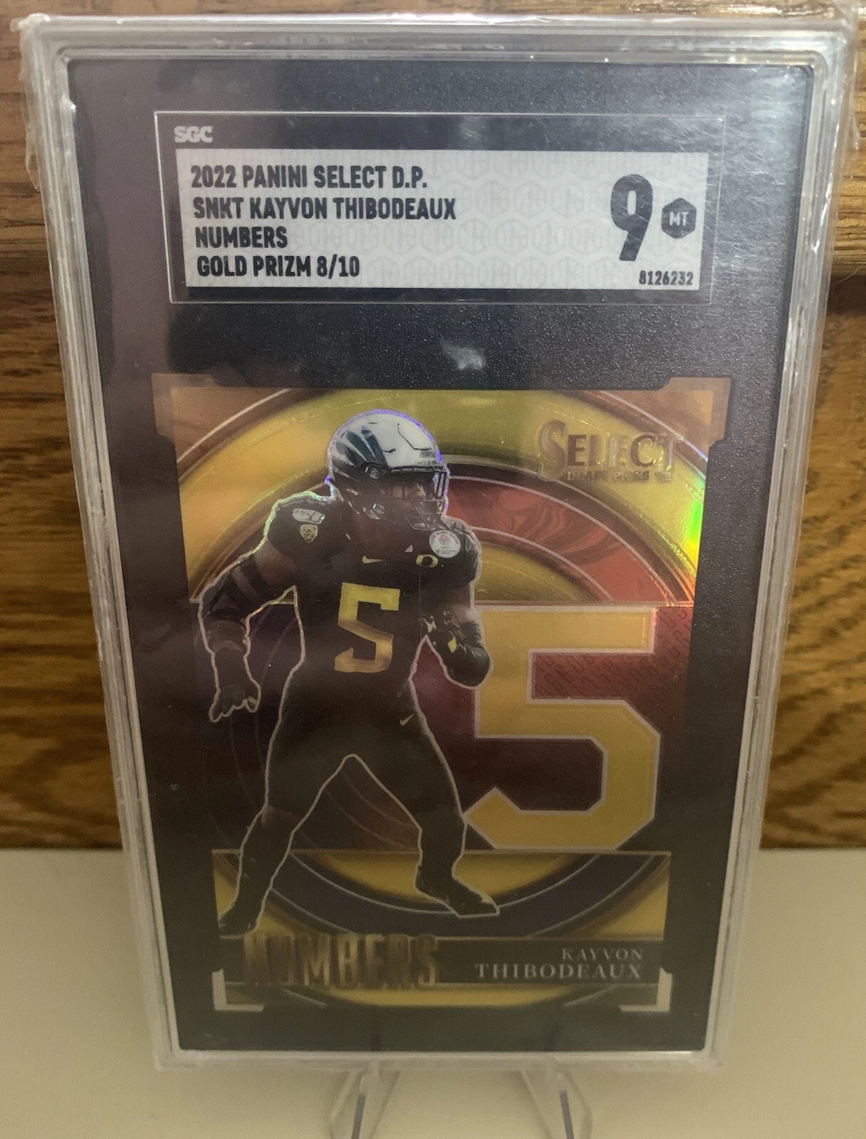 Kayvon Thibodeaux Panini Select Draft Picks Select Numbers #SNKT Gold
