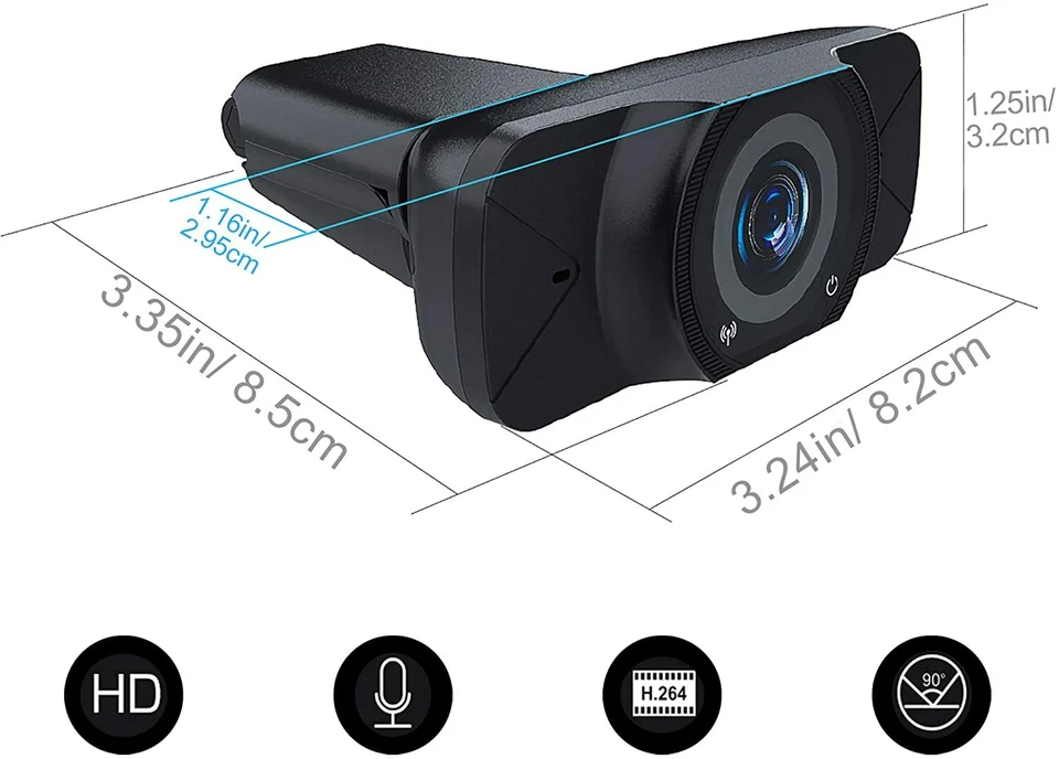 JTD Webcam W/Microphone 1080p USB2.0/3.0 for Computer PC Video Call,Zoom,YouTube - Image 3 of 4