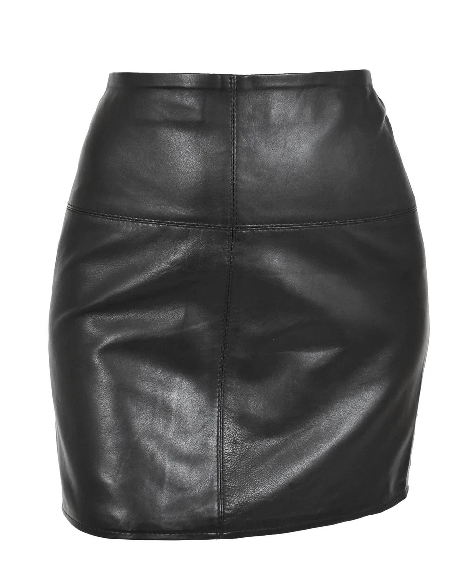Mini skirt shop leather black