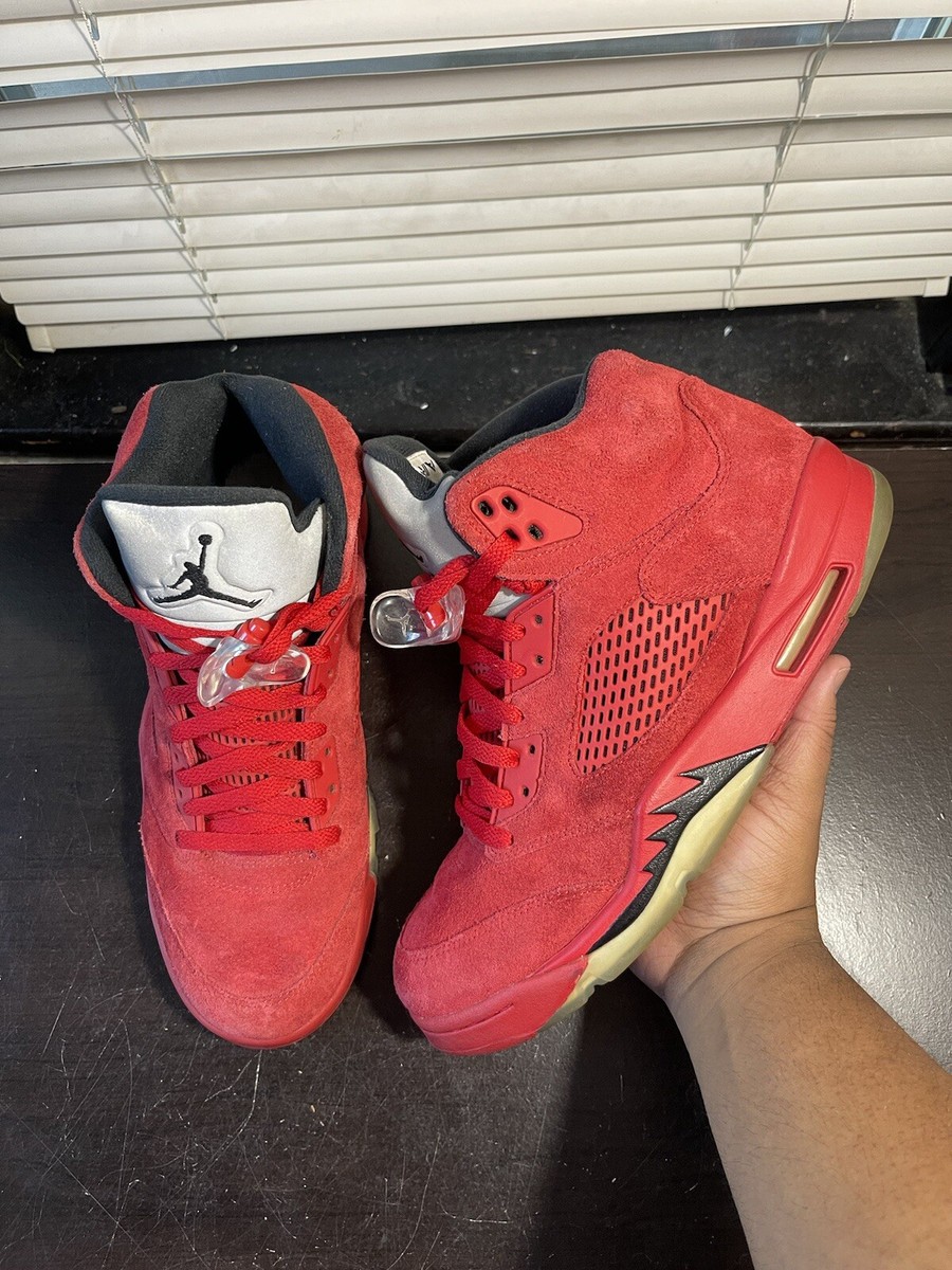 all red suede