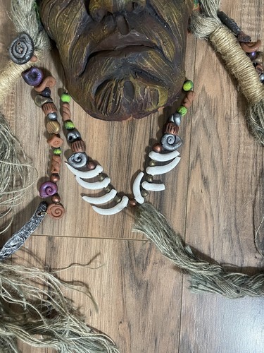 Native American Spirit Mask Wall Hanging - Picture 3 of 9