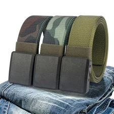 Tactical Mens Belt with Nickel Free Plastic Buckle 1½ Inch Nylon Webbing Strap