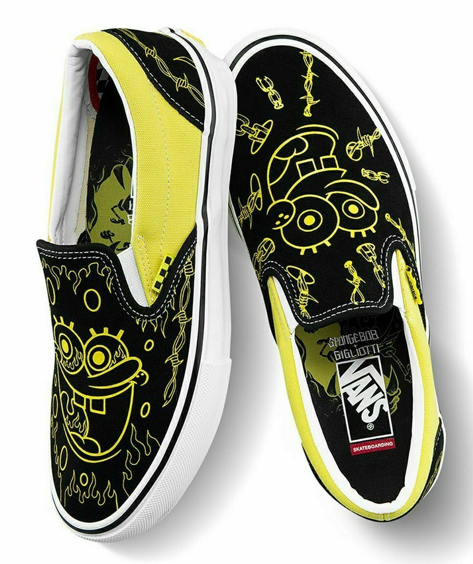 VANS SKATE SLIP-ON (SPONGEBOB) GIGLIOTTI VN0A5FCAZAU MEN | eBay display picture 3