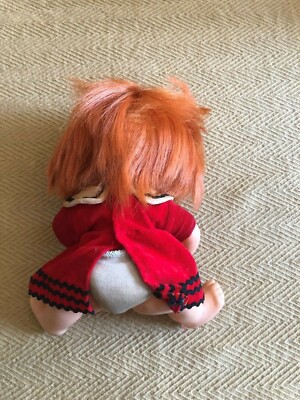 Vintage Kewpie Red Orange Hair Freckles Doll Made In Japan 8