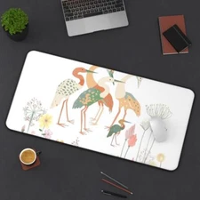 Crane Bird Gaming Mouse Pad-Office Desk Mat-Mouse Pad-Large Mouse Pad-Desk Pad