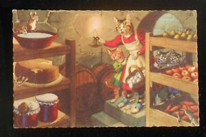 1960s Dressed Cats  and Mice in the Cellar Alfred Mainzer 