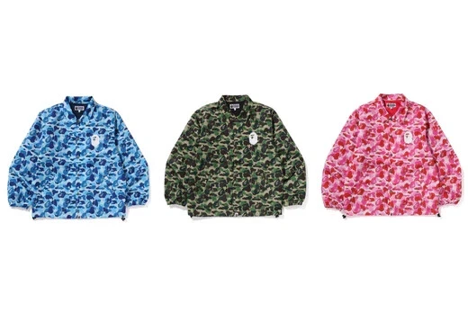 A BATHING APE (BAPE) A BATHING APE ABC CAMO COACH JACKET 1L30140010 Uomo S 2XL Blu Verde Rosa Nuovo