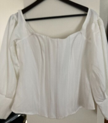 Bardot White Off The Shoulder Bell Sleeve Top
