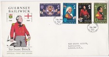 1969 Guernsey oversize FDC cover Sir Isaac Brock