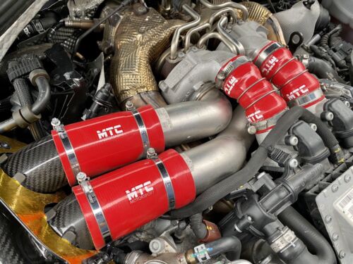MTC MOTORSPORT AUDI RS6 RS7 S8 C7 BOOSTSCHLÄUCHE TURBOS ZUM LADEKÜHLER EINLASS BLAU - Bild 4 von 5