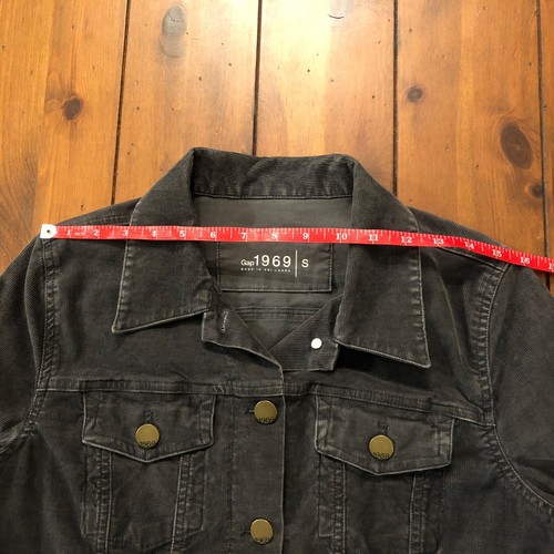 Giacca jeans Gap 1969 grigio selce velluto a coste camionista denim stile donna taglia small - Foto 5 di 11