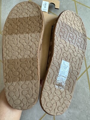 COACH SIGNATURE Khaki SLIPPERS SIZES 9 Men display picture 1